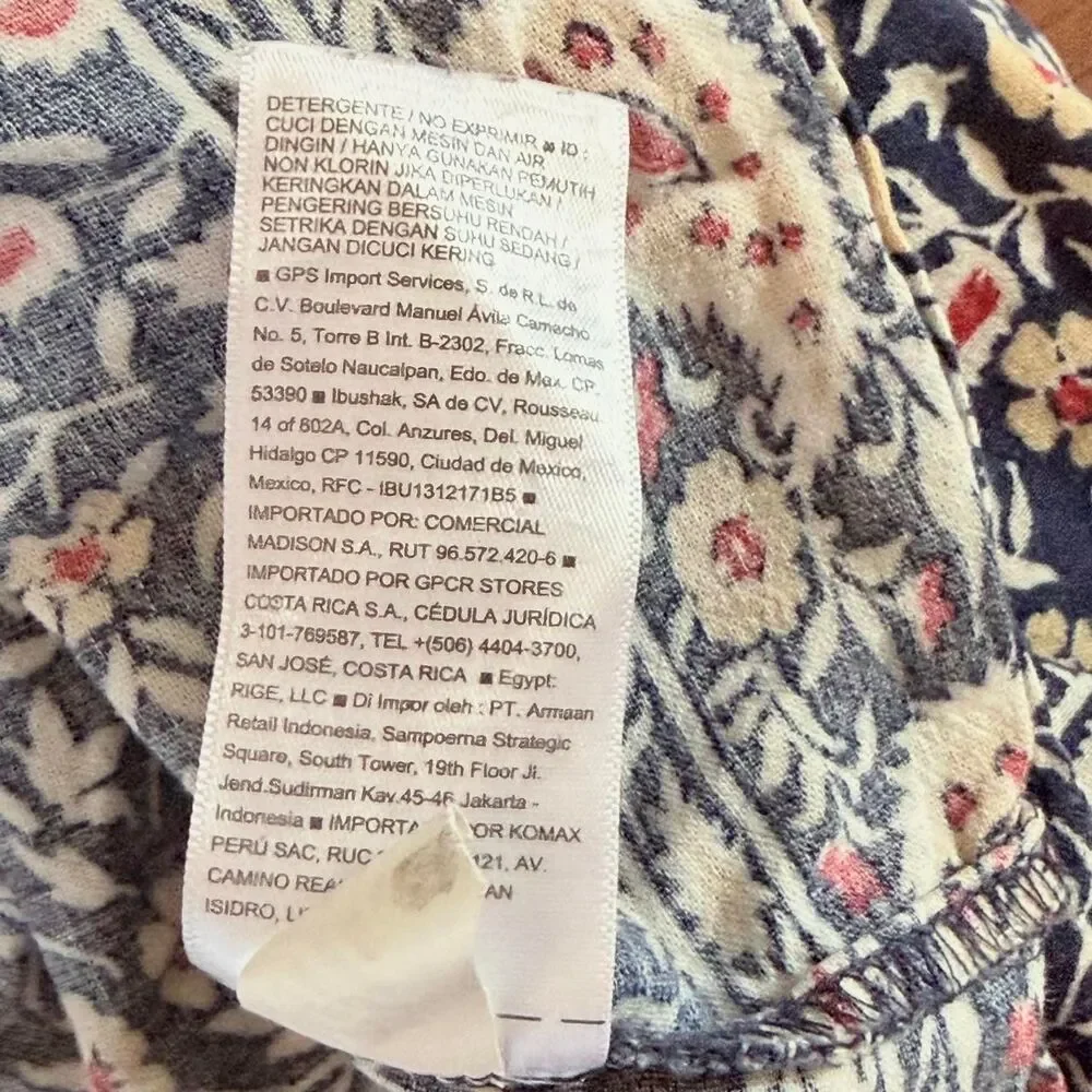 Old Navy white and navy floral print dress size girls 5T
